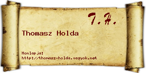 Thomasz Holda névjegykártya